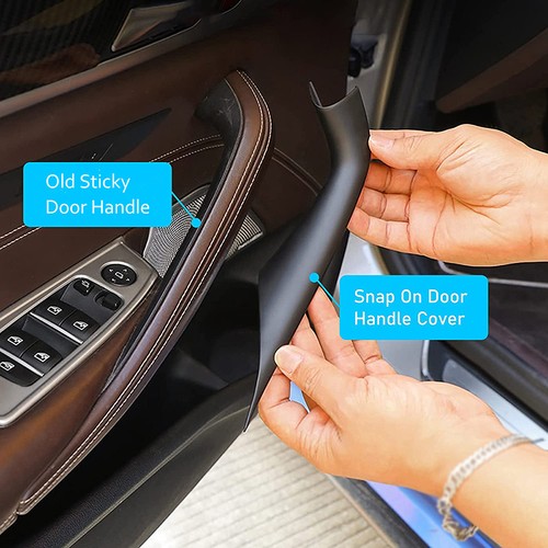 Fit For BMW 5 Series G30 G38 2018-23 Carbon Black Inner Door Pull Handle Cover - Picture 27 of 33