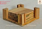 Wooden Drink Coasters Set of 4 Wood Table Coaster For Tea Cups Coffee Mugs