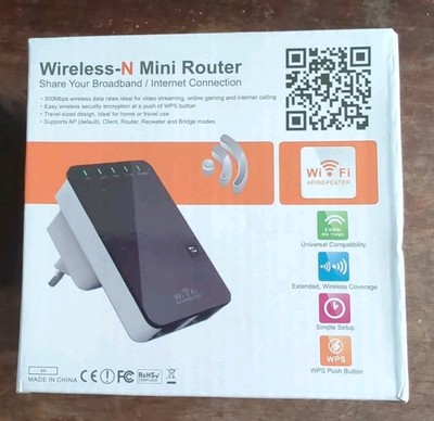 WLAN Range Extender Repeater Verstärker Mini Router 300Mbps