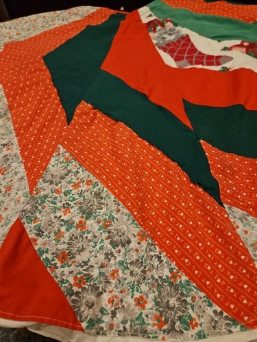 Vintage Katzen Kätzchen Patchwork Weihnachtsbaum Rock Landhaus 68" - Bild 3 von 12