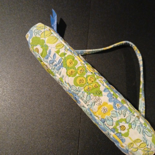 Vera Bradley Wristlet Phone Case Geldbörse Mini Geldbörse Blau Gelb Weiß - Bild 4 von 6