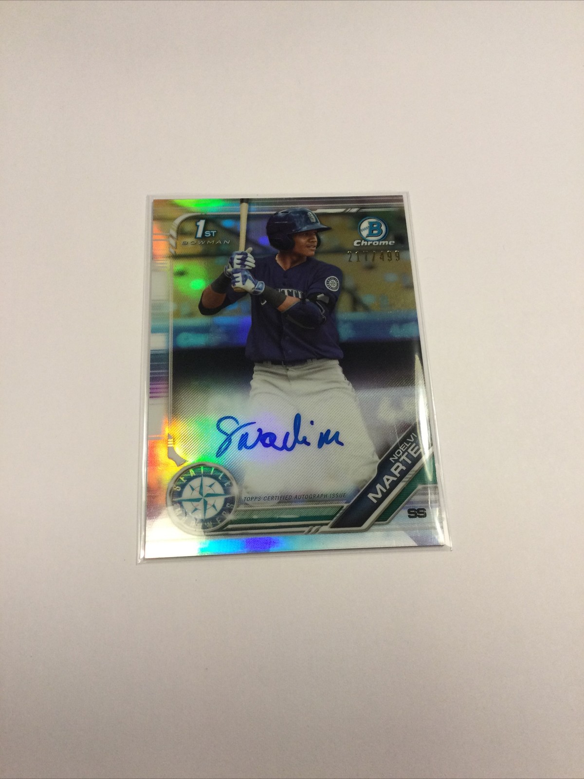 2019 Noelvi Marte RC Auto Bowman Chrome Refractor 217/499 Stud!!