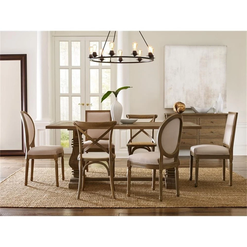 Juego de 2 sillas de comedor redondas Finch Elmhurst crema Foto 3 de 4