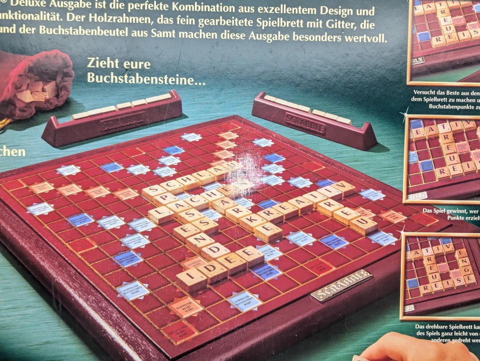 Scrabble Deluxe Mattel Lege Gesellschaftsspiel VIntage Komplett Sehr Gut - Bild 4 von 4