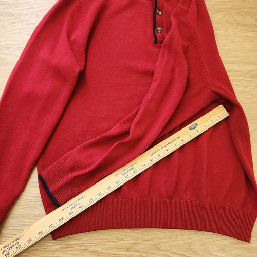 Suéter De Colección Brooks Brothers Hombres XXL 1/4 Botón Italiano Lana Merino Pullover Rojo - Imagen 9 de 13