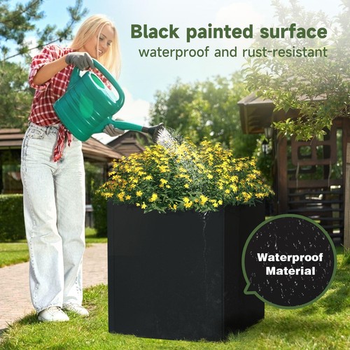 Steel Planter Box-26"x26"x26"-Large Square Planter Box-Outdoor Indoor-Cube St... - Picture 5 of 7