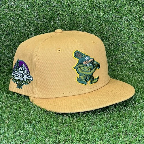 NEW ERA 59FIFTY HILLSBORO HOPS MILB TURF MONSTER SUN ACTIVATED FITTED HAT CLUB