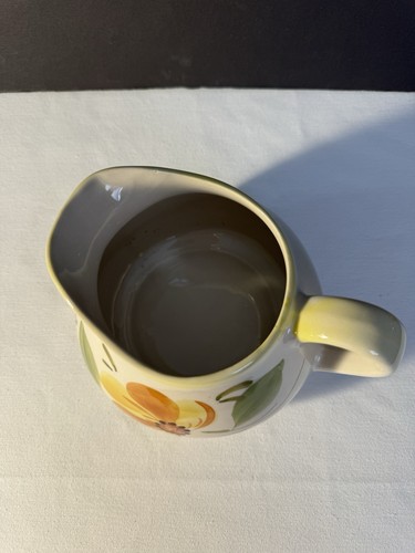 Vintage Hand Painted Portuguese Floral Pottery Jug Pitcher - Picture 4 of 6