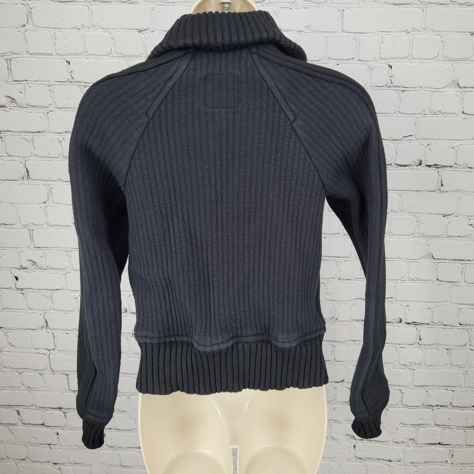 CHANEL Black Wool Blend Knit Full Zip Jacket France Made Size 36 US XS - Image 2 of 4