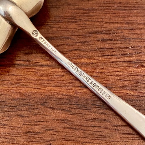 DURGIN PARCEL GILT STERLING SILVER NUT  SPOON DOLLY MADISON ENGRAVED 1904 - Picture 4 of 4