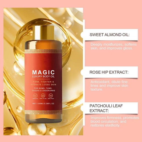 Magic.Bσdy Oil for Arms, Chest, Thighs and Tums 100ml/3.52Fl Oz NEW√ - Picture 10 of 16