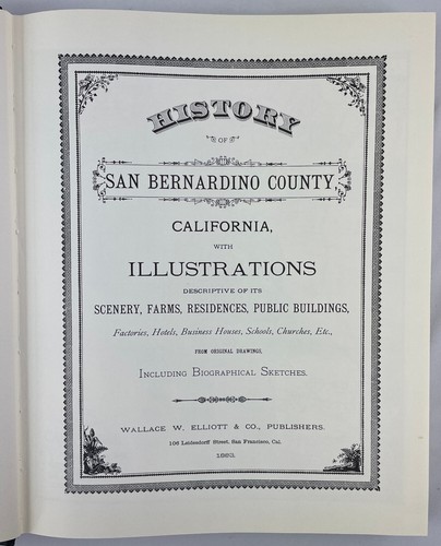History of San Bernardino and San Diego Counties, California, 1883, 1965 Reprint - Imagen 6 de 17