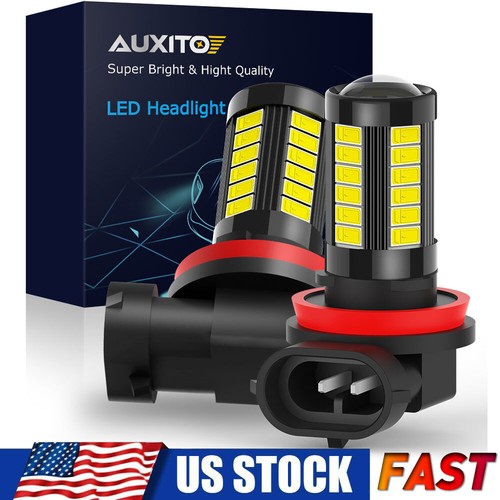 AUXITO LED Fog Driving Light H11 H16 H8 6000K Super Bright Bulbs 5630SMD 2000LM - Foto 1 di 11