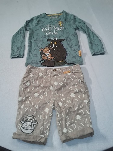 Boys  Julia Donaldson The Gruffalo Khaki Pull Up Shorts & Shirt Age 4-7 Years