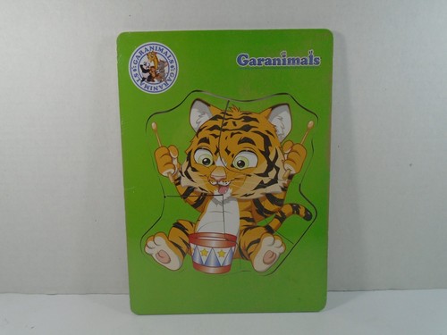 ALTE GARANIMALS -- TIGER SPIELT TROMMEL -- 7-TEILIGES PUZZLE (NEU) - Bild 1 von 5