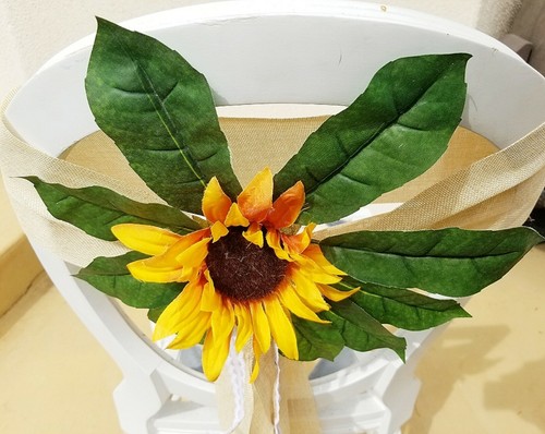 Herbst Braut Hochzeit Stuhl Kirchenbank Dekorationen - Bild 3 von 3