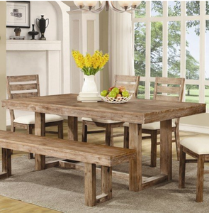Large Rustic Dining Table Solid Wood Distressed Natural Farmhouse Image Is Loading Large Rustic Dining Table Solid Wood Distressed Natural