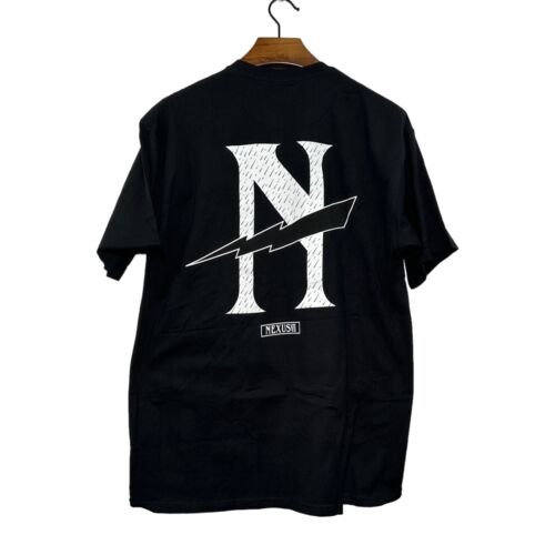 NUEVO CON ETIQUETAS Camiseta Stussy x Nexus VII Bolt Doble Cara Negra Manga Corta XL - Imagen 2 de 6