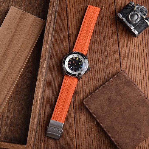 Correa de goma CTSFKM 18mm 20mm 22mm liberación rápida para reloj Patek Philippe - Imagen 3 de 30