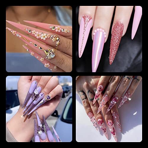 600pcs XXXL Clear Stiletto Nail Tips Extra Long 3XL Long Stiletto Nail Tips - Picture 6 of 7