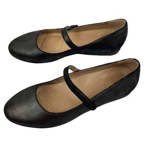 Nuevo sin etiquetas Dansko Lilly grafito metálico cuero nobuck planos para mujer 40 EU - Imagen 3 de 13
