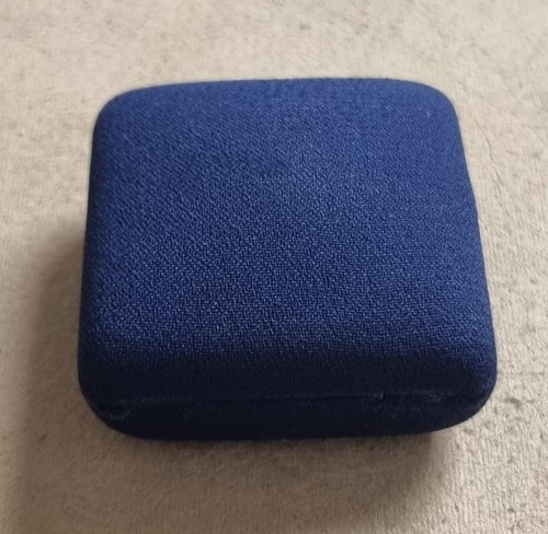 Sandoz Catanzaro vintage blu fabric jewelry box 1970-1980s' good condition - Bild 7 von 9