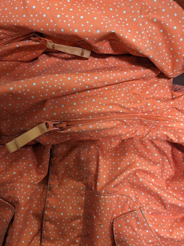 Burton Dryride Hooded Snowboard Jacket Girls L 14/16 Orange Insulated Ski Winter - Picture 9 of 17