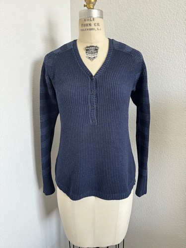 Eddie Bauer - Raglan Sleeve Cotton Henley Sweater Size S
