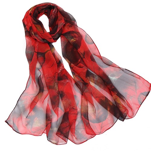 Women Large Long Floral Silk Blend Pashmina Scarf Wrap Shawl Sunscreen Scarves - Picture 4 of 38