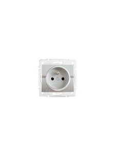 Prise avec Protection Encastrable LOGI Argent