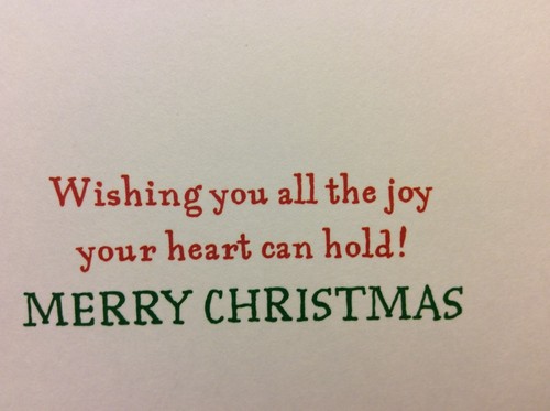 AVANTI CHRISTMAS CARD New w/Envelope "Wishing you all the joy your heart can..." - Picture 2 of 2