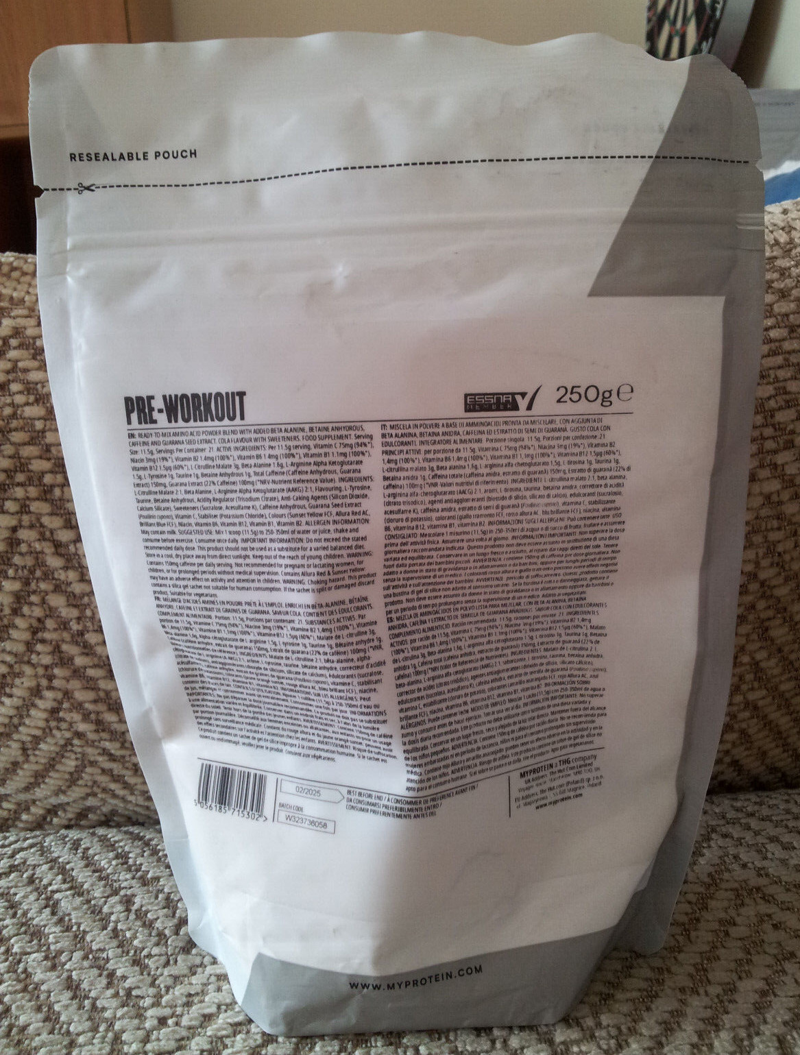 MyProtein Pre-Workout Get More From Your Workout Blend - 250g - Cola - Picture 4 of 4