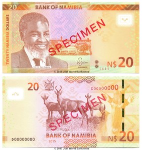 Specimen Banknote 2012 Issue in UNC condition NAMIBIA N$ 100