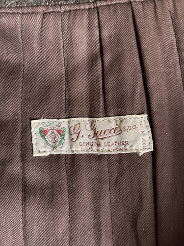 Vintage Gucci Mens Jacket, Sz 46 Leather/Shearling/Wool Early 80’s Italy - Picture 9 of 12