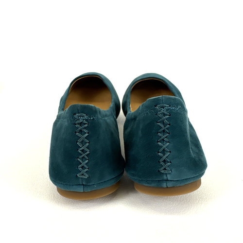 Zapatos planos de ballet de gamuza verde azulado oscuro Lucky Brand LK-EMMIE para mujer talla 9M nuevos en caja - Imagen 4 de 10