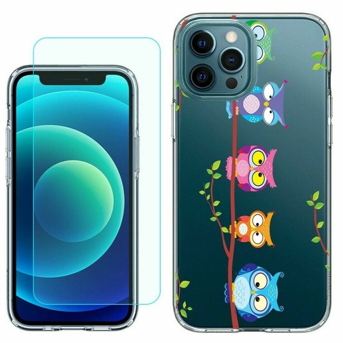 For Apple iPhone 11 12 13 Mini 14 Pro Max Plus TPU case cover+glass-B3 - Picture 6 of 16