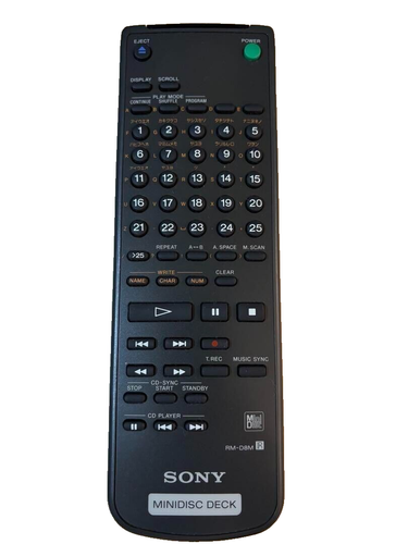 SONY Genuine Remote Control RM-D8M for MDS-E55 JE500 JE510 S37 Audio Tested