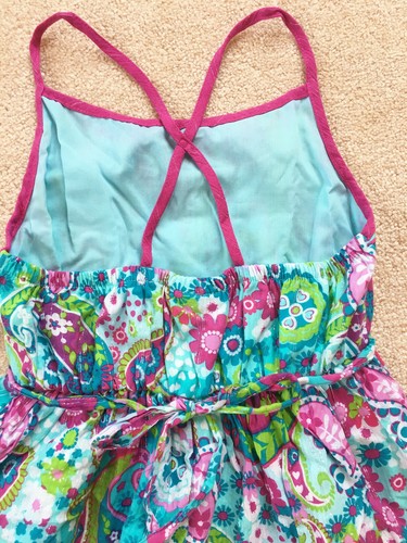Bloome Girls Paisley summer Blue long Dress Pullover size 16 - Picture 4 of 5