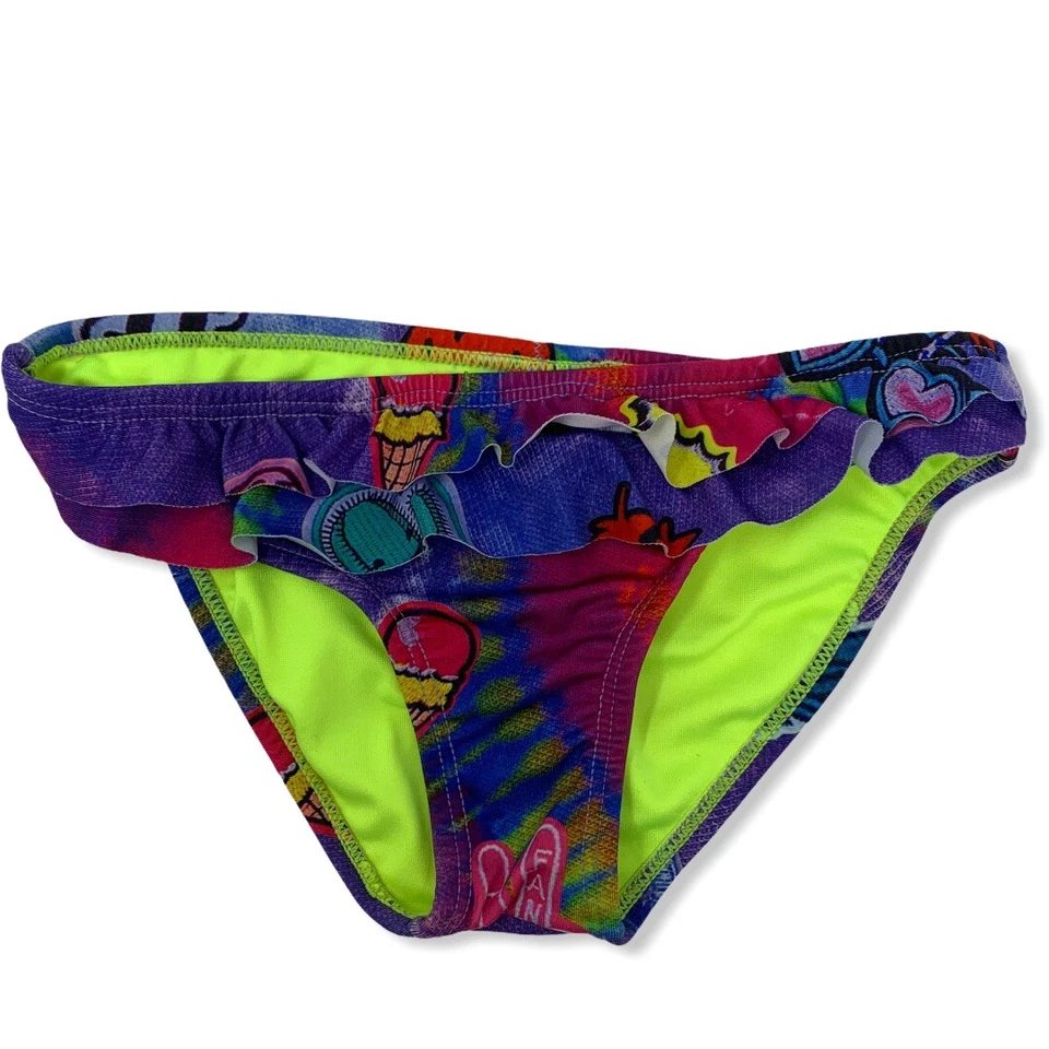 Conjunto de bikini Terez de dos piezas con parches tie dye talla 8 Foto 4 de 4