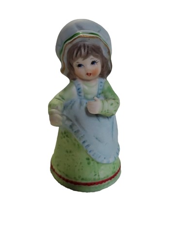 Vtg Jasco Cutie Belle, Fine Quality Bisque Porcelain Bell Figurine, 1978 Bell