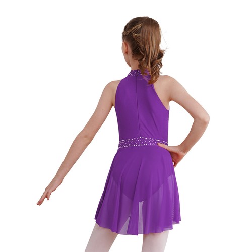 UK Kid Girls Rhinestones Ballet Leotard Dance Dress Lyrical Modern Dance Costume - Picture 70 of 95
