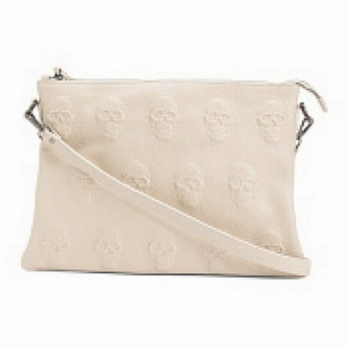 ioPELLE Italia Skull Embossed Leather Clutch Crossbody Bag 100% Genuine Leather - Picture 8 of 9
