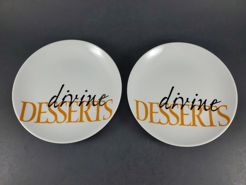 Set of 8 Fitz & Floyd Color Dessert Plates Divine Heavenly Sinful Devilish - Picture 5 of 12