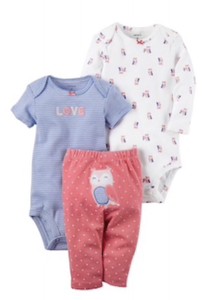 NWT BABY GIRL CARTERS 3pc RUFFLED CUPCAKE OUTFIT SIZE 6 MONTHS