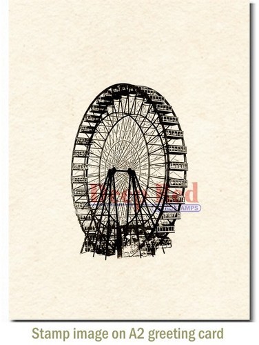 Tiefrote Stempel Riesenrad Gummistempel - Bild 2 von 3