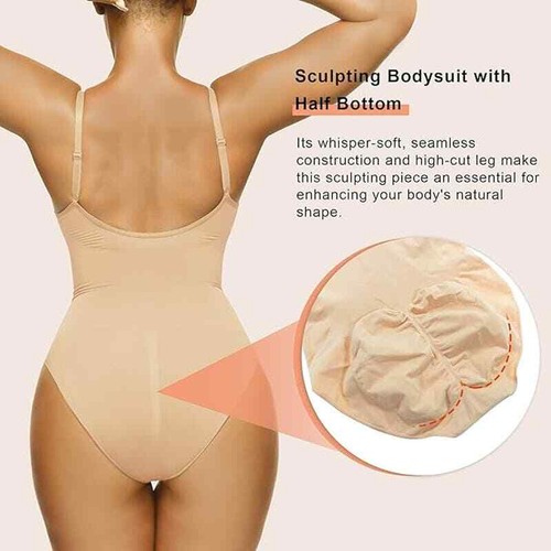 SHAPERX Shapewear Body Bauchkontrolle Seamless Sculpting Snatched Waist, S/M - Bild 3 von 10