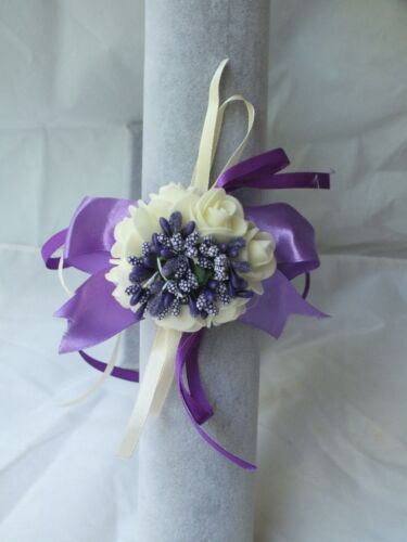 Wrist Corsage Bracelet Wedding Party Bridal Bridesmaids Foam Flower Rose - Picture 3 of 18