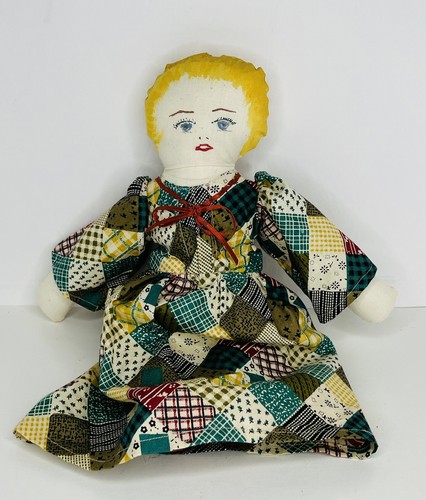 Vintage handgefertigte weiche Puppe Skulptur bemaltes Gesicht Volkskunst 14 Zoll groß Handarbeit - Bild 1 von 6