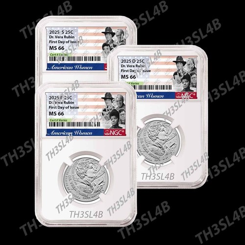 2025 PDS P D S DR. VERA RUBIN AMERICAN WOMEN AWQ NGC MS66 🔥FIRST DAY OF ISSUE🔥 - Picture 3 of 3