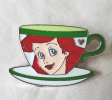 Ariel Tea Cup Hidden Mickey  Disney Trading Pin
